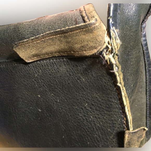 COACH Vintage LEATHERWARE SHOULDER Handbag NYC USA Brown 2 Tone Brown Distressed - Picture 5 of 16